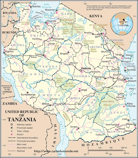 Map of Tanzania : Iringa